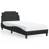 Bed Frame without Mattress "Zadar" Black 90x190 cm Single Faux Leather 3208149