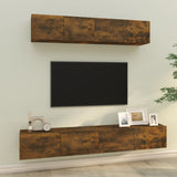 4 Piece TV Cabinet Set Smoked Oak Engineered Wood 3114539