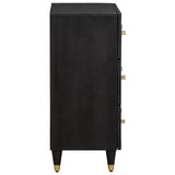 Sideboard Black 60 x 33 x 75 cm Solid Mango Wood 4018811