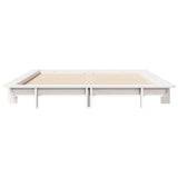 Bed Frame without Mattress White 140x200 cm Solid Wood Pine 850660