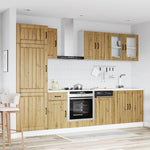 ZNTS 8 Piece Kitchen Cabinet Set Kalmar Artisan Oak Engineered Wood 3314810