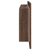 LED Bathroom Mirror Cabinet Brown Oak 100x12x45 cm 834961