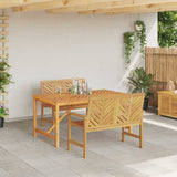 Garden Dining Set 3 pcs Brown 150 x 90 x 74 cm 3154111