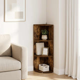 Corner Shelf 2-Tier 41.5 x 41.5 x 72 cm Engineered Wood 8016354