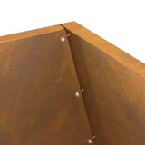 Fire Pit Brown 50 x 50 x 100 cm Weathering Steel 858989