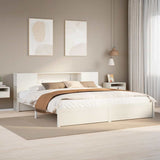 Bookcase Bed without Mattress White 180x200cm Super King Solid Wood Pine 3322366