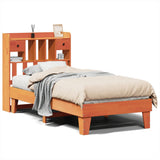 Bed Frame without Mattress Wax Brown 100x200 cm Solid Wood Pine 3308851