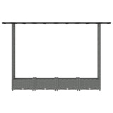 Raised Bed with Trellis and Roof Light Grey 203 x 40 x 121 cm 42032589