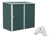 5.3 x 3.1ft Corrugated Steel Garden Shed - Green T3398P328410