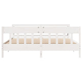 Bed Frame without Mattress White 180x200 cm Super King Solid Wood Pine 3306256