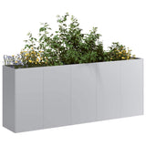 Planter 200x40x80 cm Galvanised Steel 860729