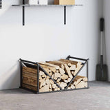 Firewood Rack Black 70x43x34.5 cm Cold-rolled steel 864173