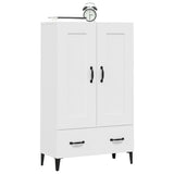 Highboard White 70x31x115 cm Engineered Wood 812573