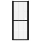 148888 Shower Door Tempered Glass 91x195 cm Black