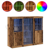 LED Sideboard Old Wood 123 x 37 x 100 cm Engineered Wood 3333119