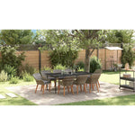 Garden Dining Set with Cushion 9 pcs Grey Poly Rattan 3261683