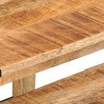 ZNTS Nesting Side Tables 3 pcs Solid Rough Wood Mango 358502