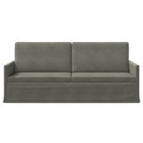 3 Seater Sofa Light Grey 190 x 81 x 82 cm Corduroy Fabric 42041133