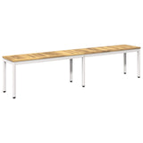 Garden Bench 201 x 35 x 45 cm Solid Acacia Wood White 901753
