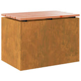 Garden Bench Rusty 60 x 40 x 43 cm Weathering steel 874897