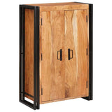 Highboard with Doors Brown Solid Acacia Wood and Metal 4104767