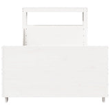 Bed Frame without Mattress White 90x190 cm Single Solid Wood Pine 3306481