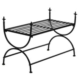 245940 Bench Vintage Style Metal 83x42x55 cm Black