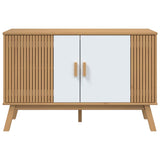 Sideboard OLDEN White and Brown 114x43x73.5 cm Solid Wood Pine 358611