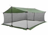 Camping Tarp with Mesh Walls Green 340 x 260 x 220 cm 42028563