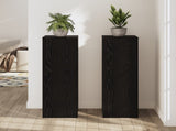 Plant Stand 2 pcs Black Oak 33 x 33 x 100 cm Engineered Wood 3365606