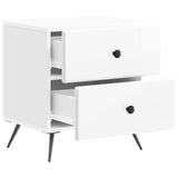 Bedside Cabinet 2 pcs High Gloss White 43 x 34.5 x 47.5 cm 895454