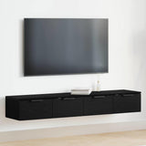 Wall-mounted Cabinet 2 pcs Black Oak 68 x 30 x 20 cm 3333074
