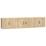 3 Piece TV Cabinet Set Sonoma Oak Engineered Wood 3188417