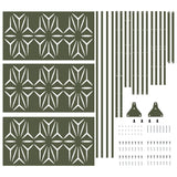 Privacy Screen Olive 100 x 50 x 180 cm Steel 868587