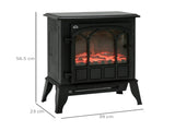 Freestanding Electric Fireplace, Electric Stove Heater with LED Flame Effect, Overheating Safety T3398P378821