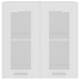 Hanging Glass Cabinet Lyon White 60x31x60 cm Engineered Wood 802521