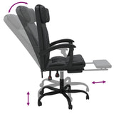 Reclining Office Chair Black Faux Leather 349815