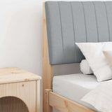 Upholstered Headboard Light Grey 100 cm Solid Pine Wood 879409