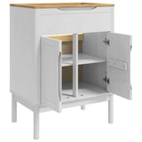 Bathroom Sink Cabinet with Shelf FLORO White 60 x 40 x 80 cm 42011242