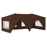Pop-up Party Tent 575 x 288 x 245 cm Brown Oxford Fabric 42019907