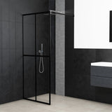 Walk-in Shower Screen Clear Tempered Glass 90x195 cm 145680