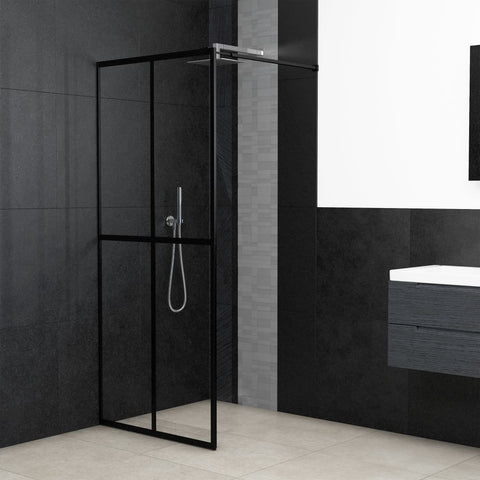 Walk-in Shower Screen Clear Tempered Glass 90x195 cm 145680