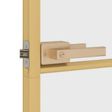 Interior Door Slim Golden 83x201.5 cm Tempered Glass and Aluminium 155133