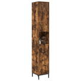 Bathroom Cabinet with Drawer Smoked Oak 31.5 x 33 x 190 cm 883409