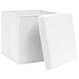 Storage Box Set of 10 White Non-woven fabric 288352