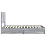 Bed Frame with Storage and Headboard Grey Sonoma 75 x 190 cm 3414072