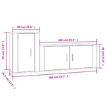 2 Piece TV Cabinet Set Smoked Oak Engineered Wood 3188483