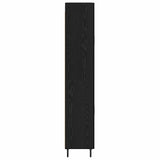 Highboard 2 pcs Black Oak Engineered Wood and Glass 3403182