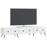 TV Cabinet High Gloss White 147 x 34.5 x 30 cm Engineered Wood 895629