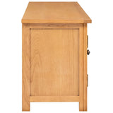 TV Cabinet 110x35x44 cm Solid Oak Wood 327434